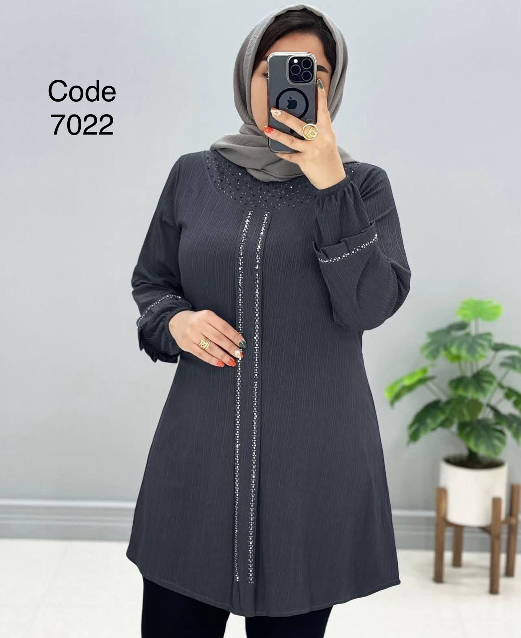 مراكشي كريشه نگين دار 7022 سورمه اي